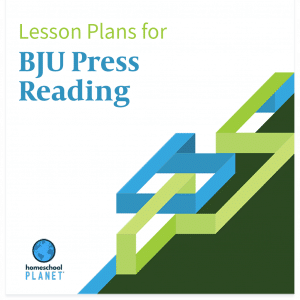 BJU Press Reading lesson plan button for homeschool planet