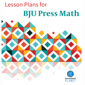 Homeschool Planner BJU Press math lesson plan button