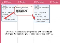 Homeschool Planet Lesson Plan Health Weekly View screenshot button