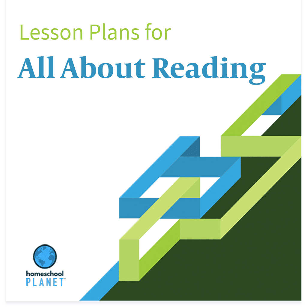 All About Reading lesson plan button for homeschool planet