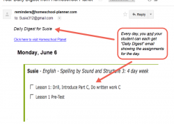 Homeschool Planet Spelling by Sound and Structure email digest screenshot button