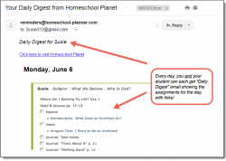 Homeschool Planet Who Is God? email daily digest screenshot button