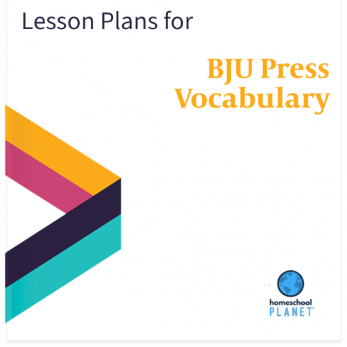 BJU Press Vocabulary Lesson Plans Homeschool
