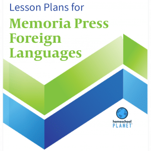Memoria Press Foreign Languages lesson plan button for homeschool planet