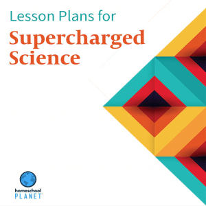 Supercharged e-Science lesson plan button for homeschool planet