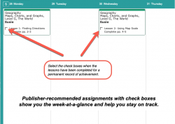 Homeschool Planet Geography weekly view button