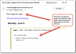 Homeschool Planet Health Daily Digest button