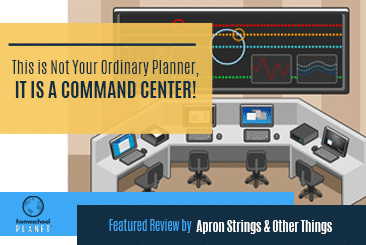 Homeschool Planet Command Center review by Apron Strings & Other Things Linda Sears button