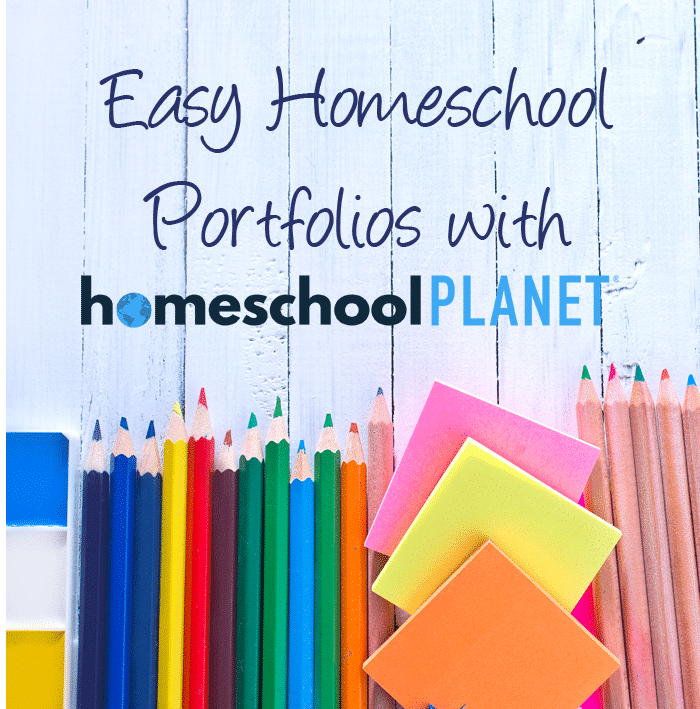Homeschool Planet Portfolios button