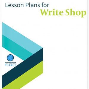 Write Shop lesson plan button for homeschool planet
