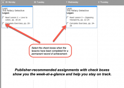 Homeschool Planet Fallacy Detective weekly view button
