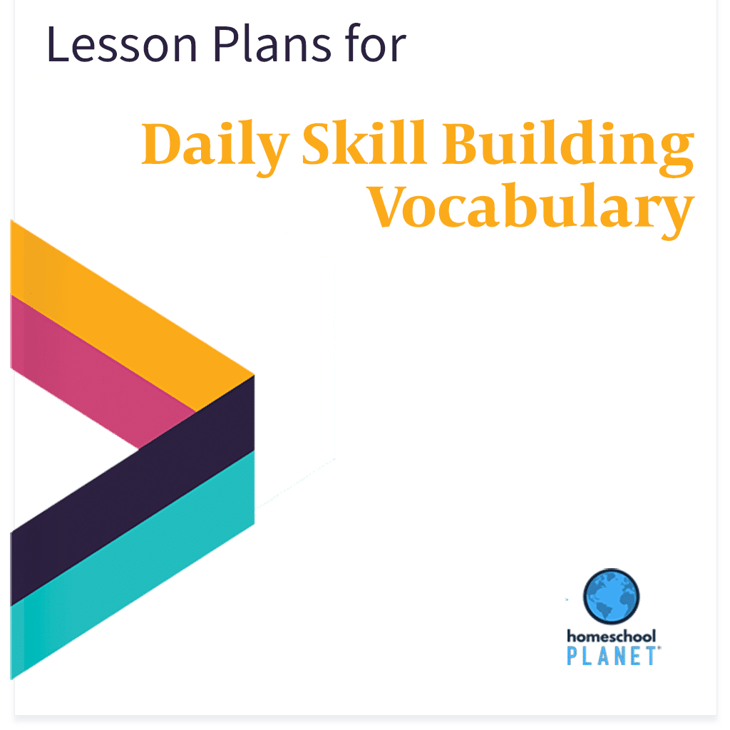 Daily Skill Building: Vocabulary lesson plan button for homeschool planet