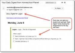 Homeschool Planet CAP Daily Digest button