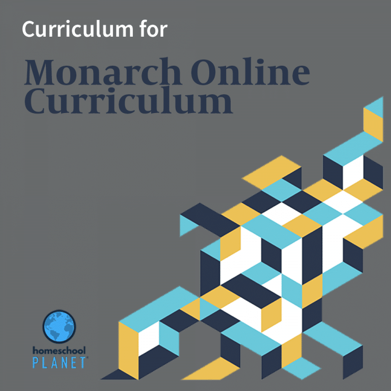 Curriculum button for Homeschool Planet Monarch Online Curriculum