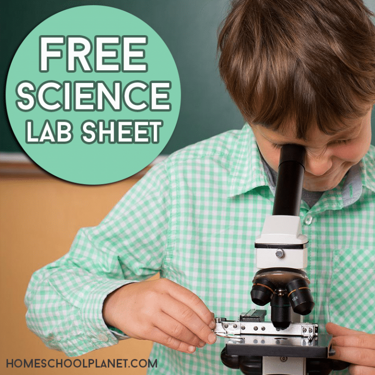 Homeschool Planet FREE Science Lab Sheet Square