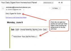 Homeschool Planet Universal Handwriting Daily Digest button