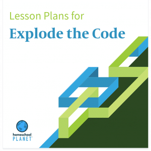 Homeschool Planner Explode the Code lesson plans button