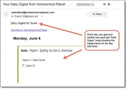 Homeschool Planet Spelling You See Daily Digest button