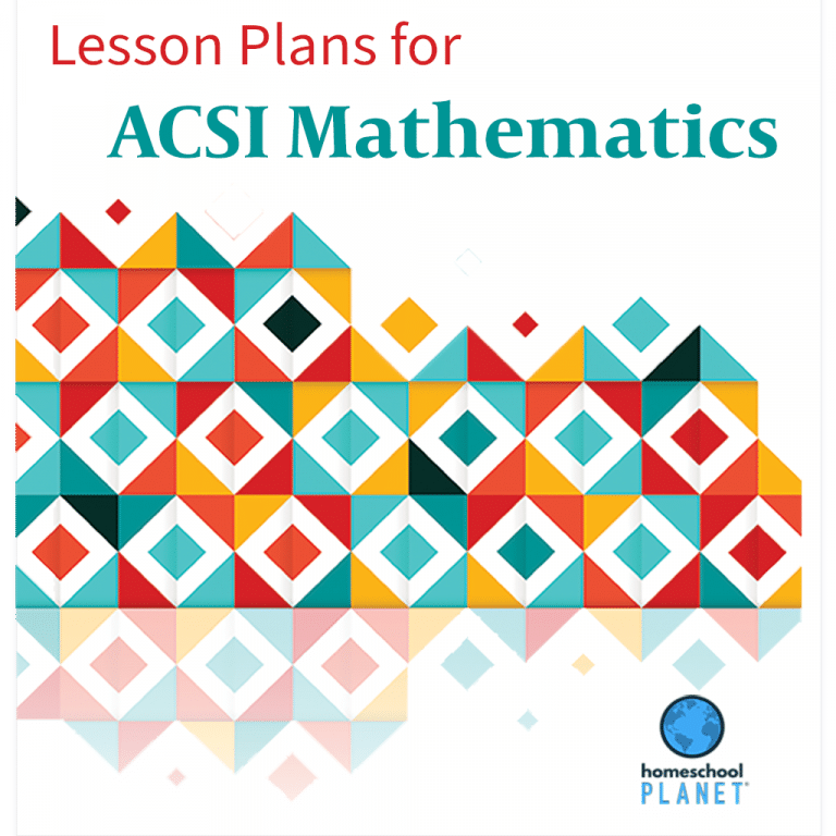 ACSI Mathematics lesson plans for Homeschool Planet cover image