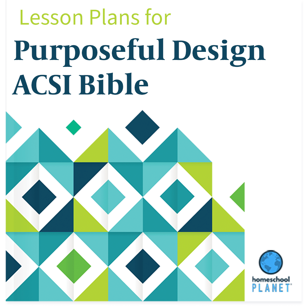Homeschool Planner Purposeful Design ACSI Bible lesson plans button