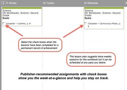 Homeschool Planner DK Science weekly view button