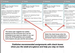 Homeschool Planner WTM Grammar weekly view button