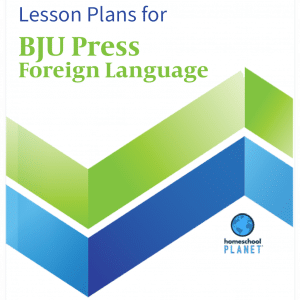 Homeschool Planner BJU Press Foreign Language lesson plans button