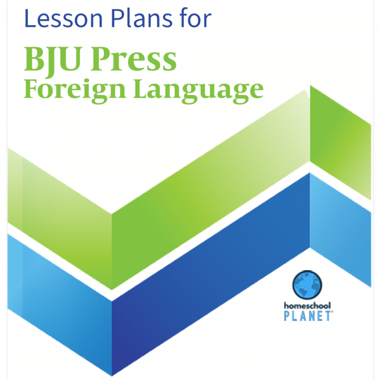 Homeschool Planner BJU Press Foreign Language lesson plans button
