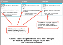 Homeschool Planner Let's Study Authors weekly view button