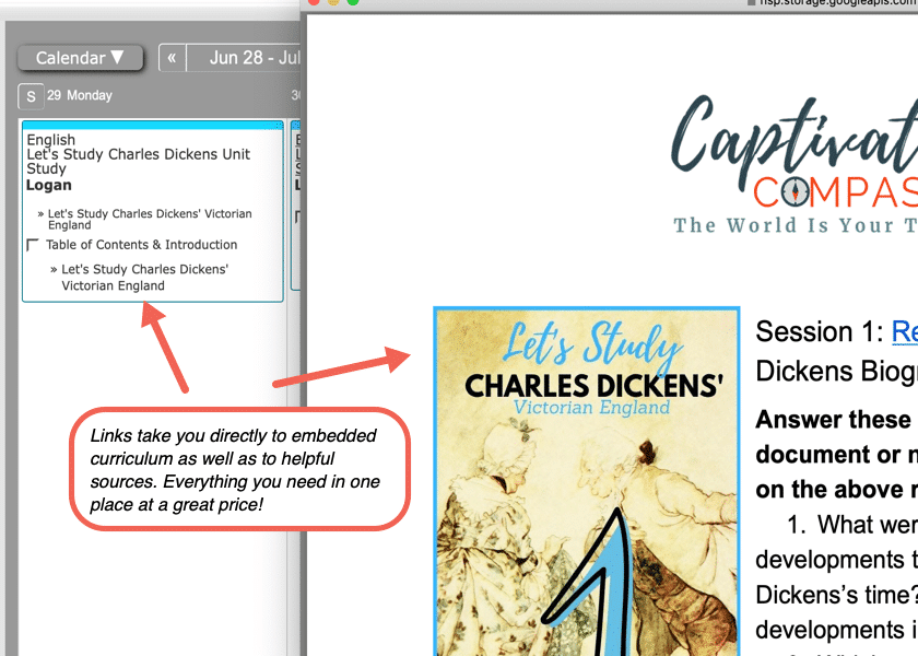 Lets Study Great Authors Links Pop-Up