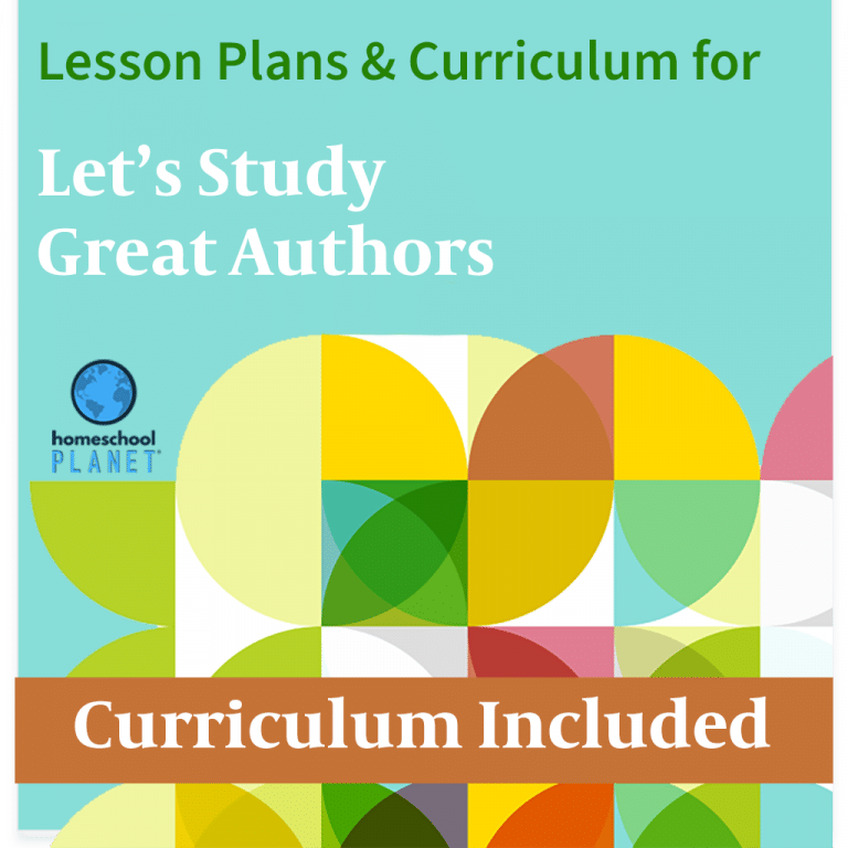 Homeschool Planner Let's Study Great Authors lesson plans and curriculum button