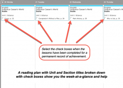Homeschool Planner Genevieve Foster weekly view button