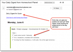 Homeschool Planet Spanish for You Daily Digest button