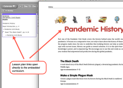 Homeschool Planet Pandemic History pop-up view button