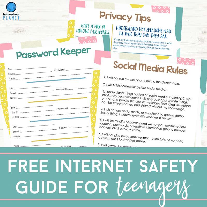 Free Internet Safety Guide and Social Media Rules for Teenagers