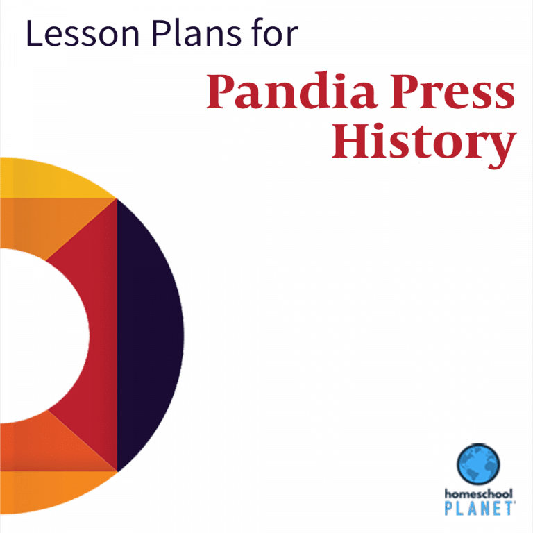 Homeschool Planner Pandia Press History lesson plan button.