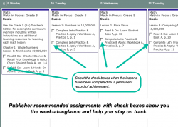Math in Focus Weekly View
