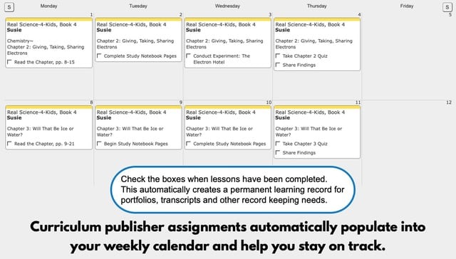 Real Science 4 Kids Weekly View