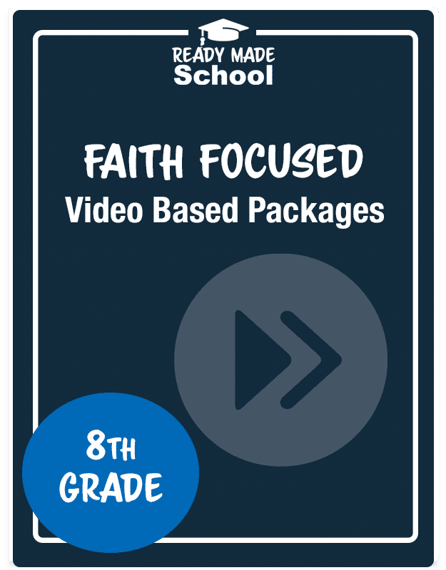 Faith Focused video based packages 8th grade