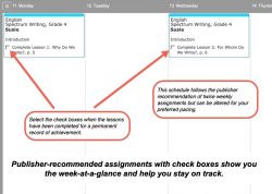 Spectrum Writing Weekly View