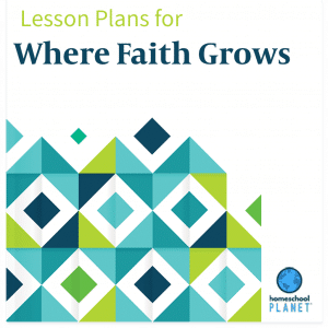 Homeschool Planet Where Faith Grows lesson plans button