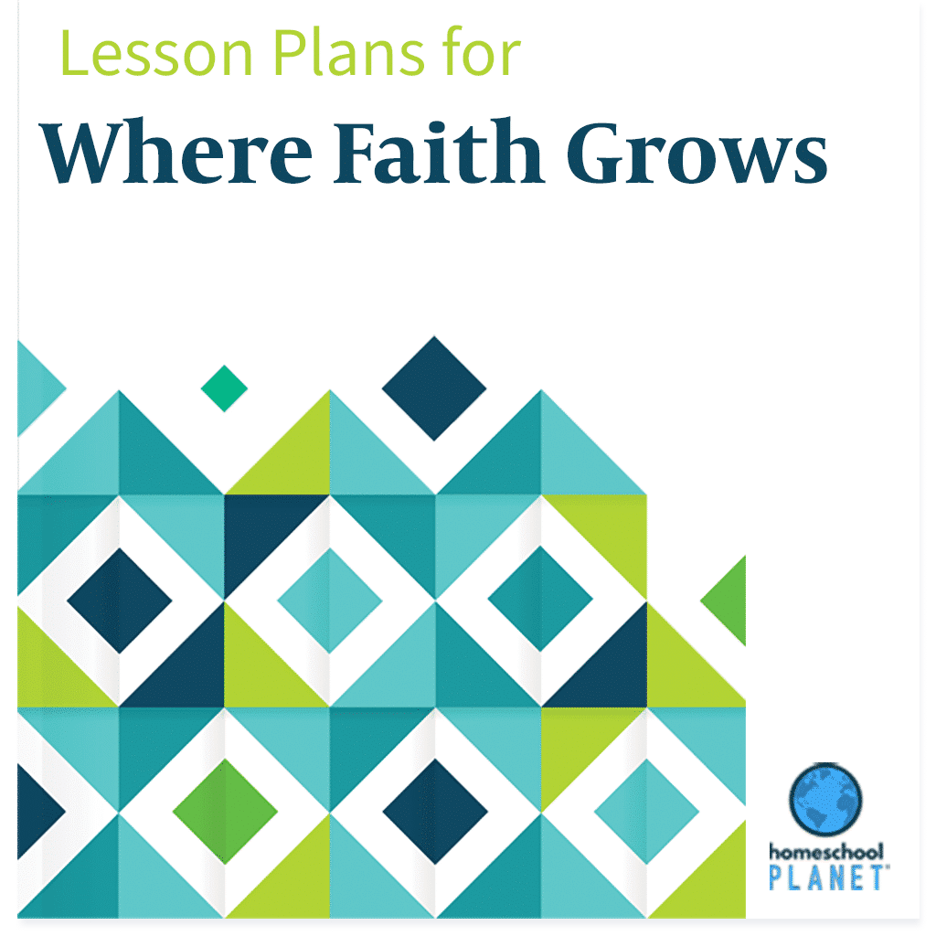 Homeschool Planet Where Faith Grows lesson plans button