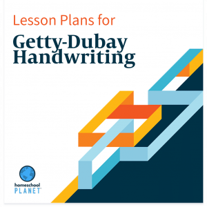 Homeschool Planet Getty-Dubay Handwriting lesson plans button