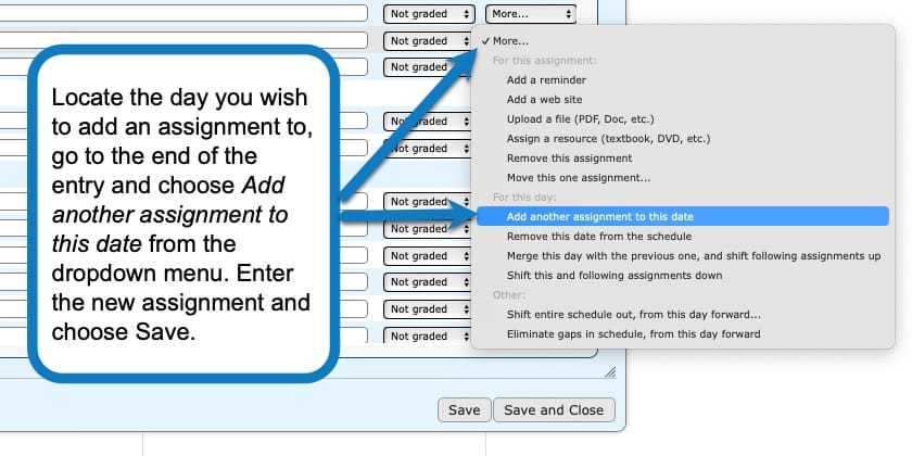 How to add an assignment in Homeschool Planet 3 screenshot