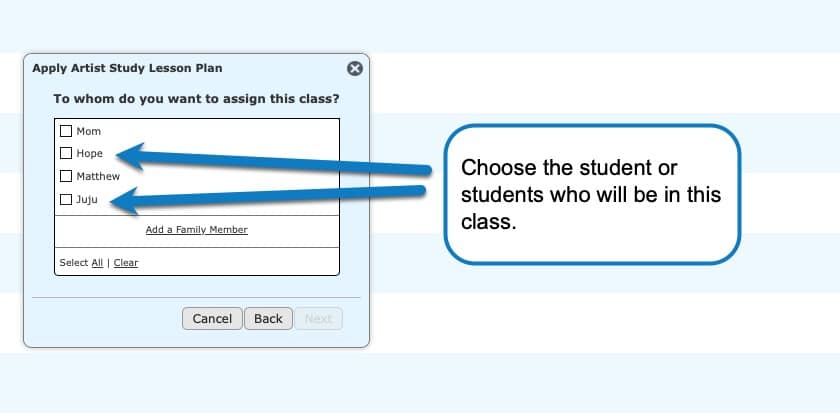 Lesson Planner assignment list in Homeschool Planet button 6