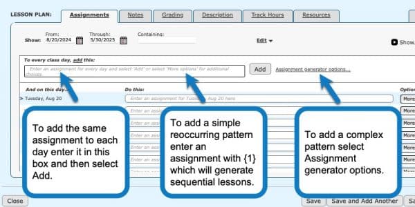 Assignment Generator - Homeschool Planet