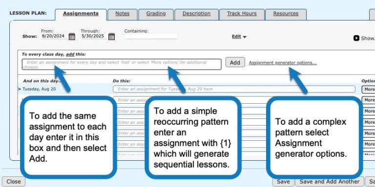 Assignment Generator - Homeschool Planet