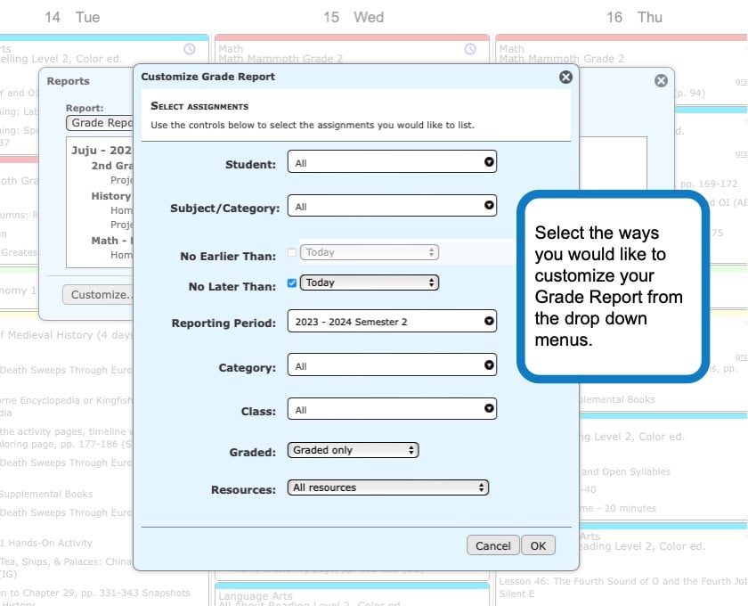 Creating a Grade Report 4