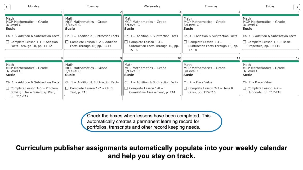MCP-Mathematics-Weekly-View