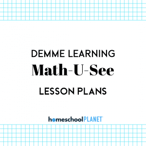 Homeschool Planner Math U See lesson plan button for